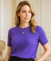 Blusa Feminina de Tricot Modal com Manga Curta Elegante | Plime
